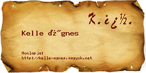 Kelle Ágnes névjegykártya
