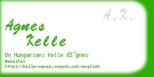 agnes kelle business card